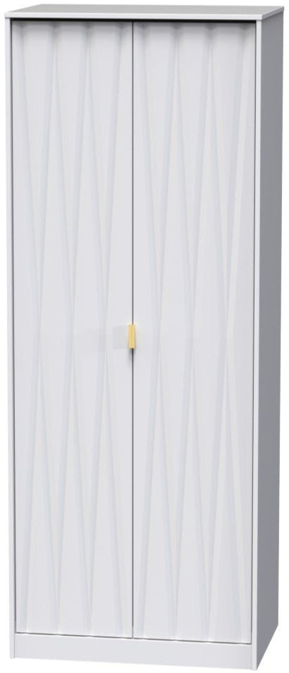 Diamond 2 Door Wardrobe - Welcome Furniture