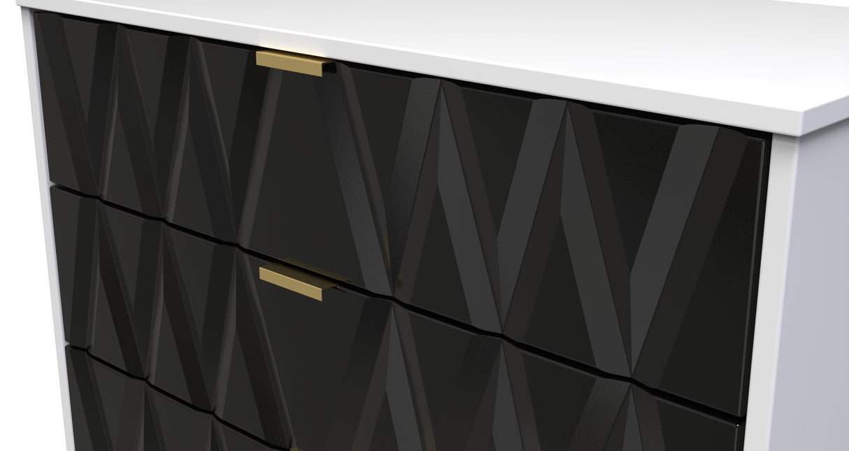 Diamond 3 Drawer Chest with Gold Hairpin Legs - Welcome Furniture