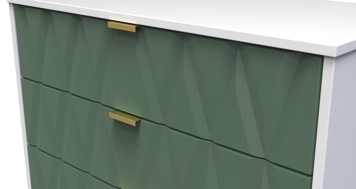 Diamond 3 Drawer Chest with Gold Hairpin Legs - Welcome Furniture