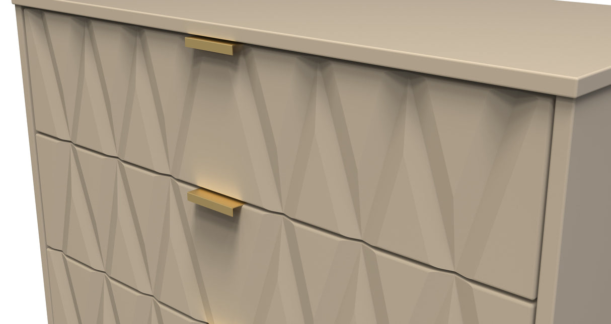 Diamond 3 Drawer Chest with Gold Hairpin Legs - Welcome Furniture