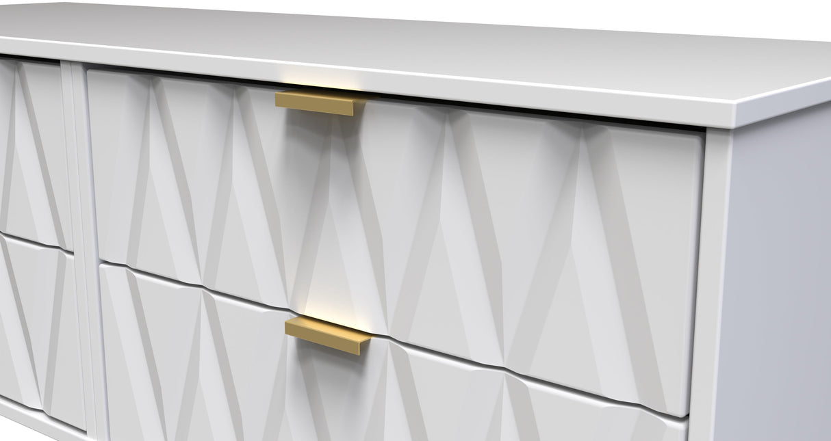 Diamond 4 Drawer Bed Box with Gold Hairpin Legs - Welcome Furniture