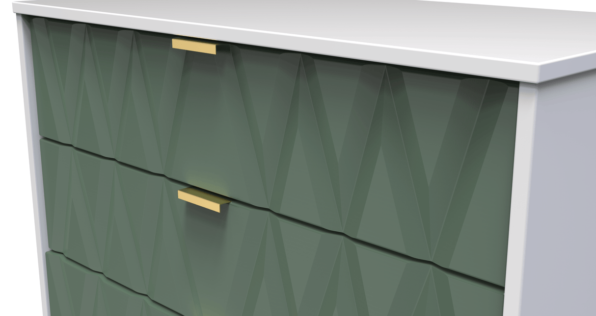 Diamond 5 Drawer Chest with Gold Hairpin Legs - Welcome Furniture