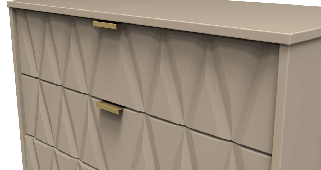 Diamond 5 Drawer Chest with Gold Hairpin Legs - Welcome Furniture