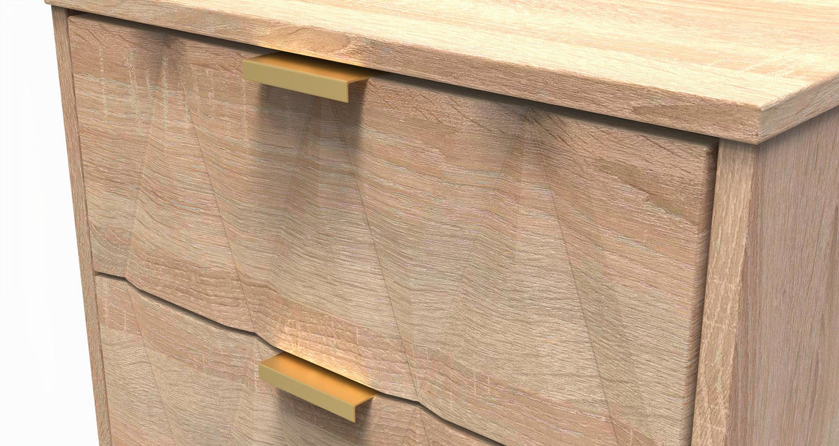 Diamond Narrow 5 Drawer Chest with Gold Hairpin Legs - Welcome Furniture