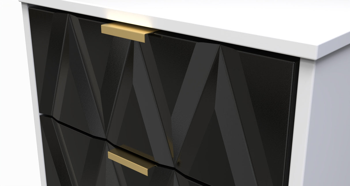 Diamond Narrow 5 Drawer Chest with Gold Hairpin Legs - Welcome Furniture