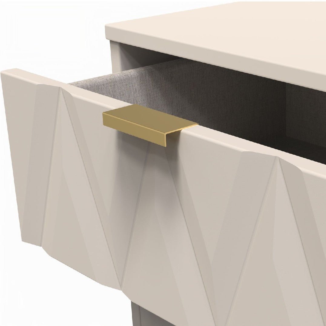 Diamond Narrow 5 Drawer Chest with Gold Hairpin Legs - Welcome Furniture