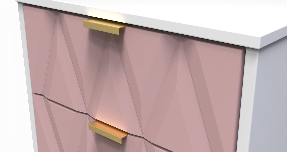 Diamond Narrow 5 Drawer Chest with Gold Hairpin Legs - Welcome Furniture