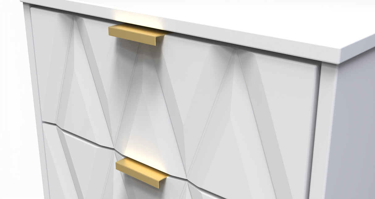 Diamond Narrow 5 Drawer Chest with Gold Hairpin Legs - Welcome Furniture