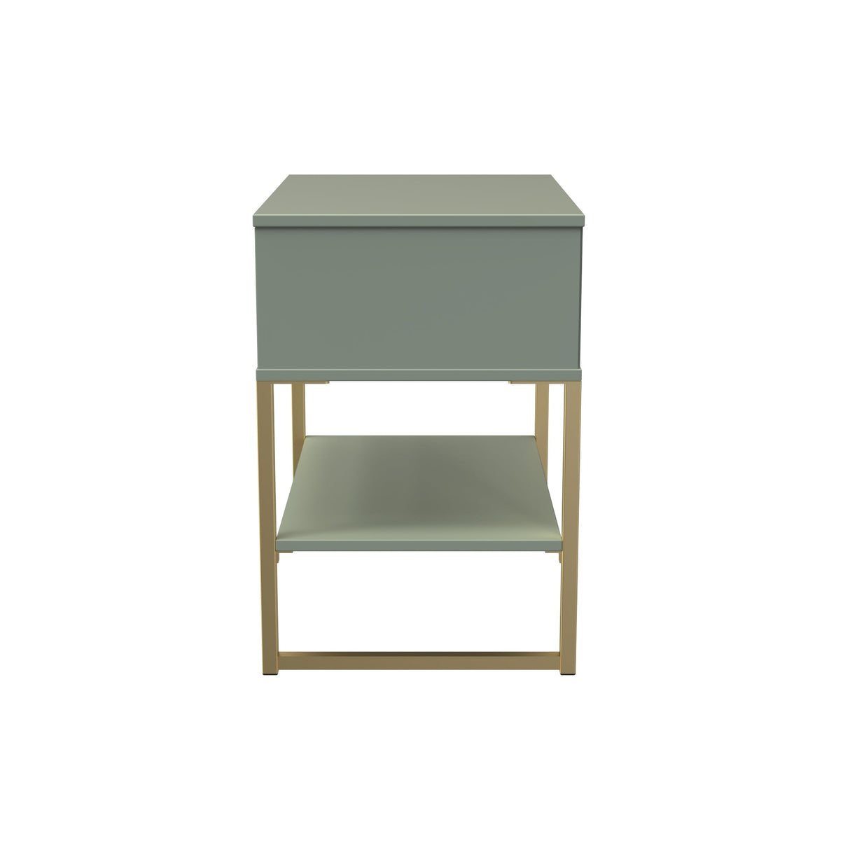 Diego 1 Drawer Midi Bedside Cabinet with Gold Frame Legs - Welcome Furniture