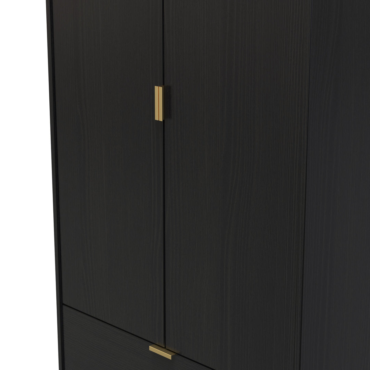 Diego 2 Door 2 Drawer Wardrobe with Gold Fittings - Welcome Furniture