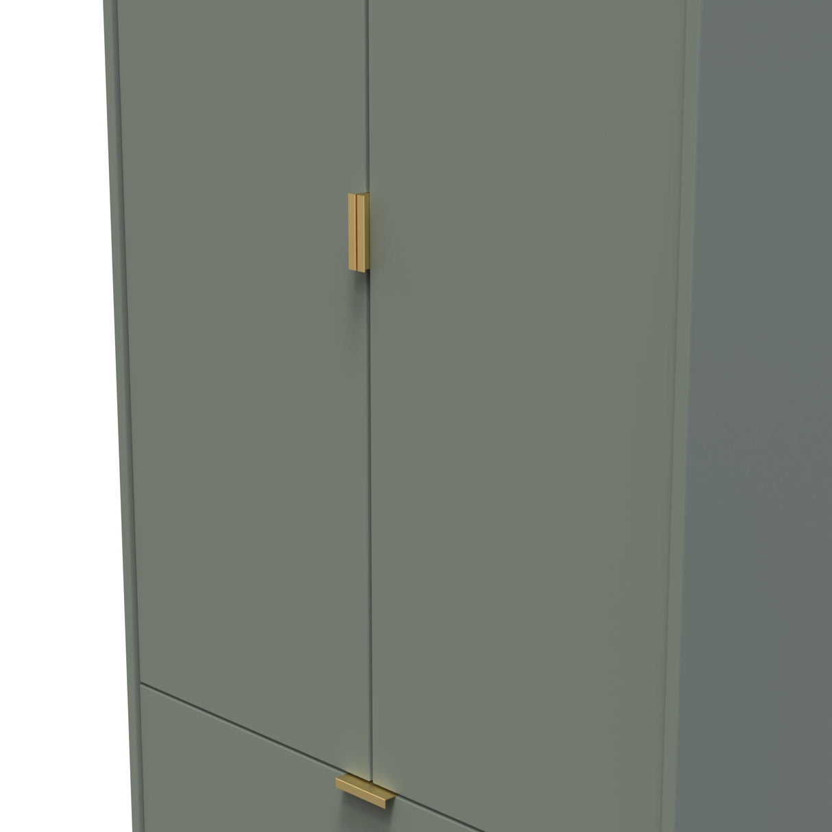 Diego 2 Door 2 Drawer Wardrobe with Gold Fittings - Welcome Furniture