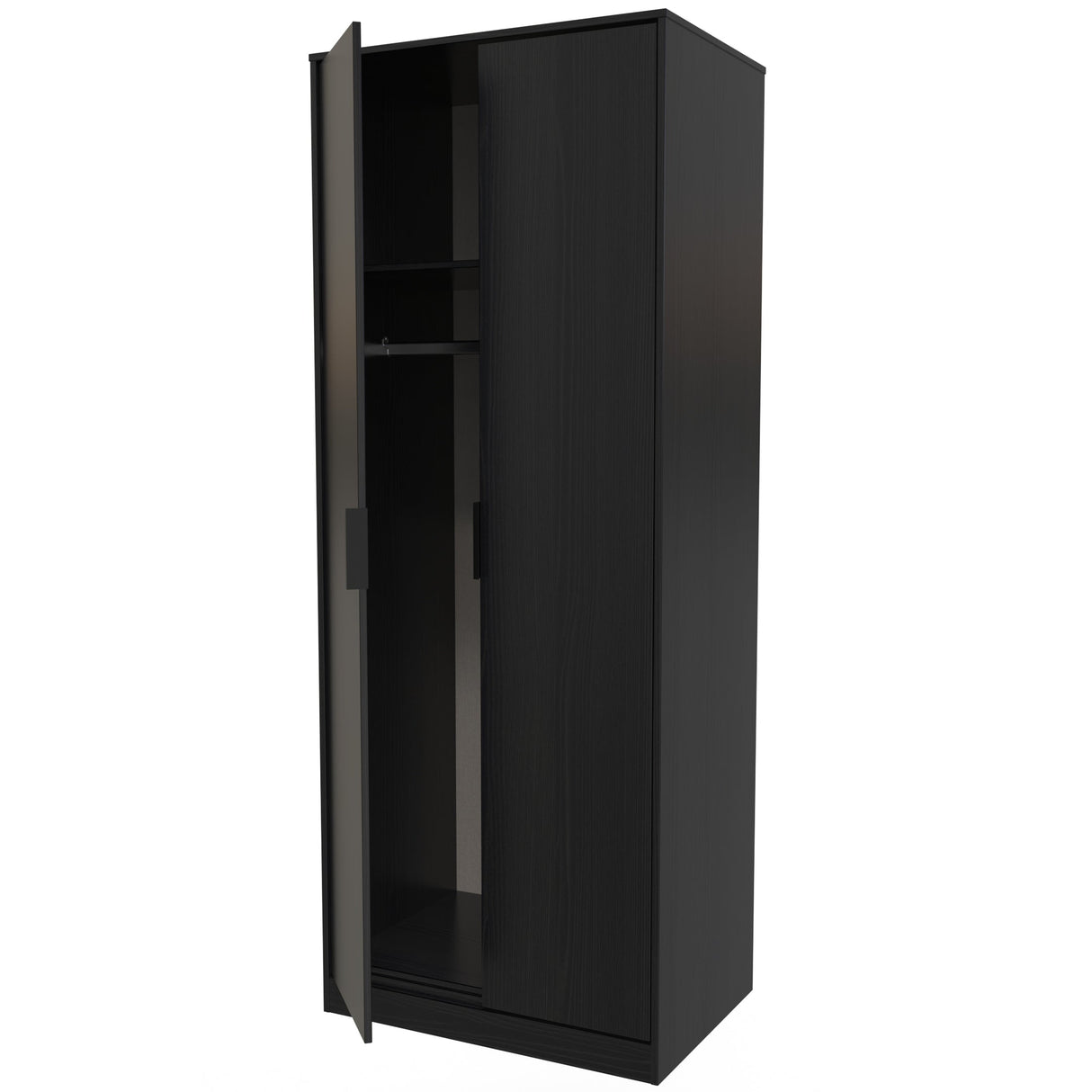 Diego 2 Door Wardrobe with Black Fittings - Welcome Furniture