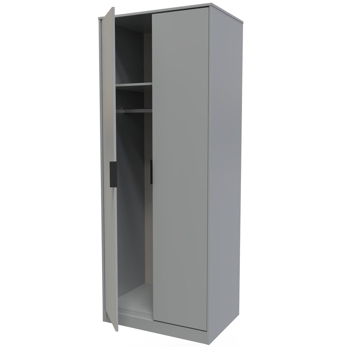 Diego 2 Door Wardrobe with Black Fittings - Welcome Furniture