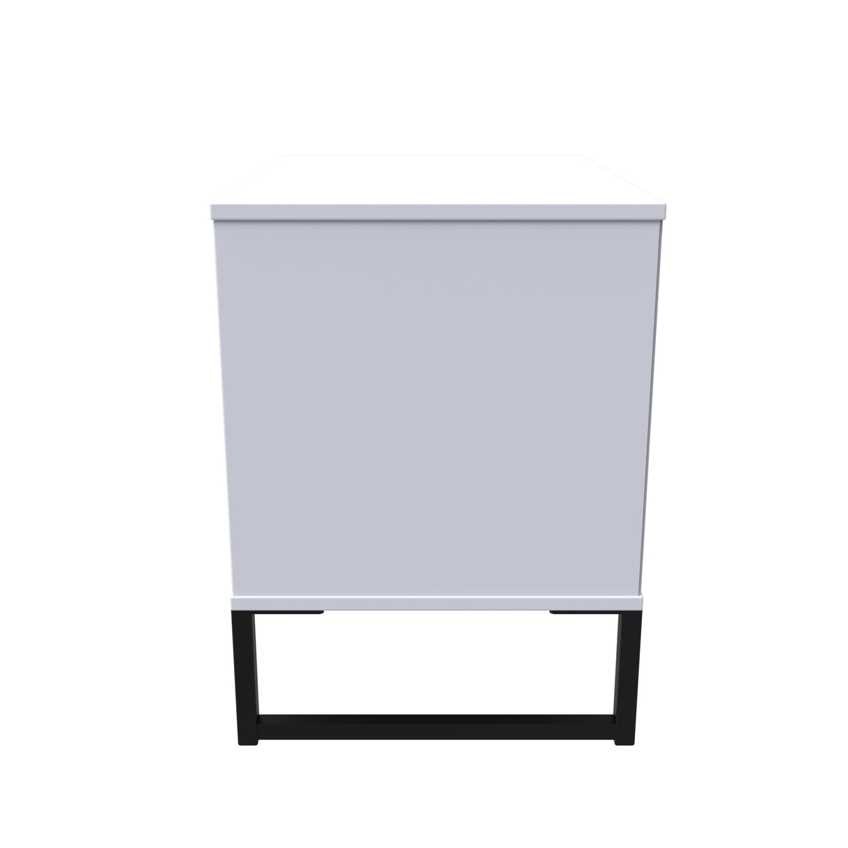 Diego 2 Drawer Midi Bedside Cabinet with Black Frame Legs - Welcome Furniture