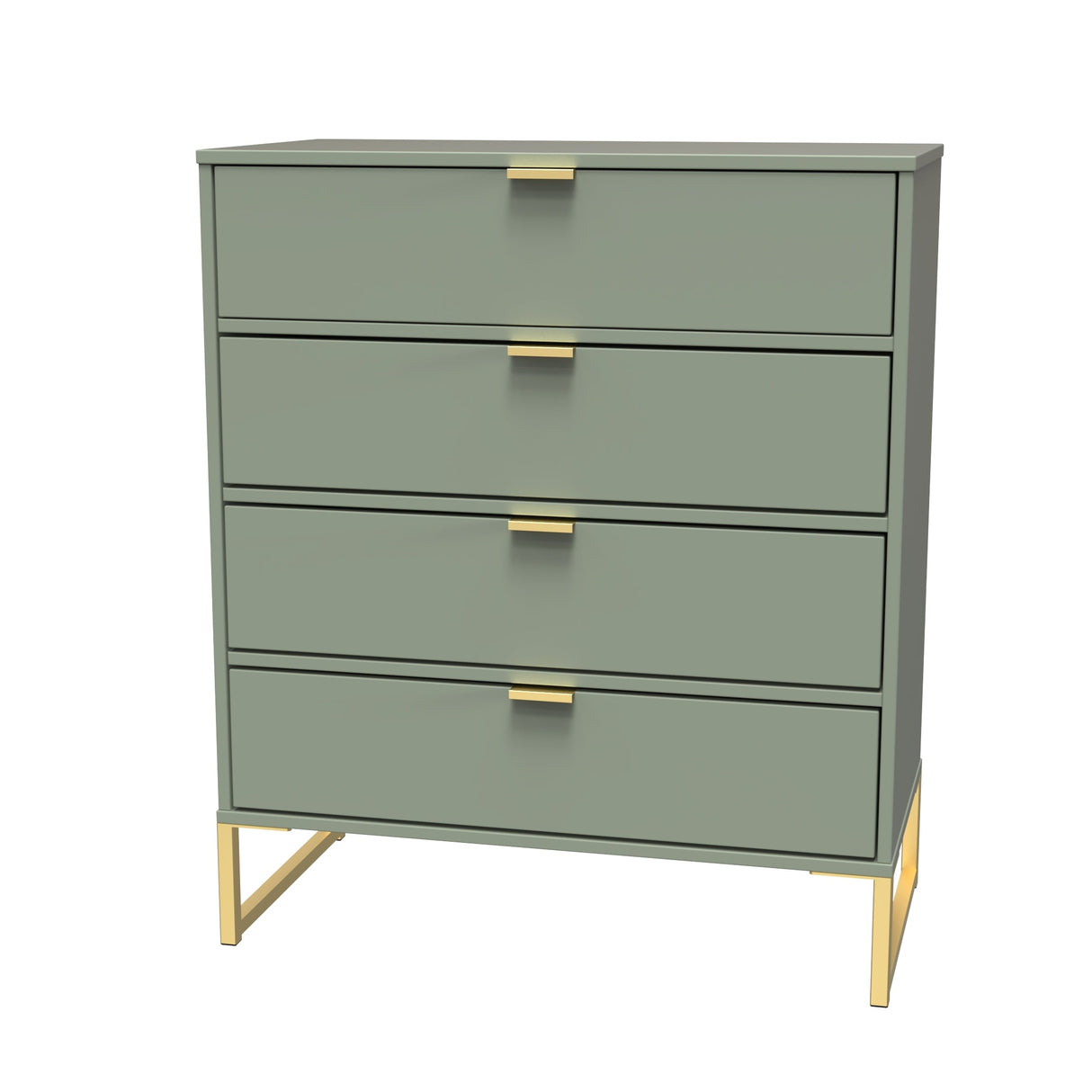 Diego 4 Drawer Chest with Gold Frame Legs - Welcome Furniture