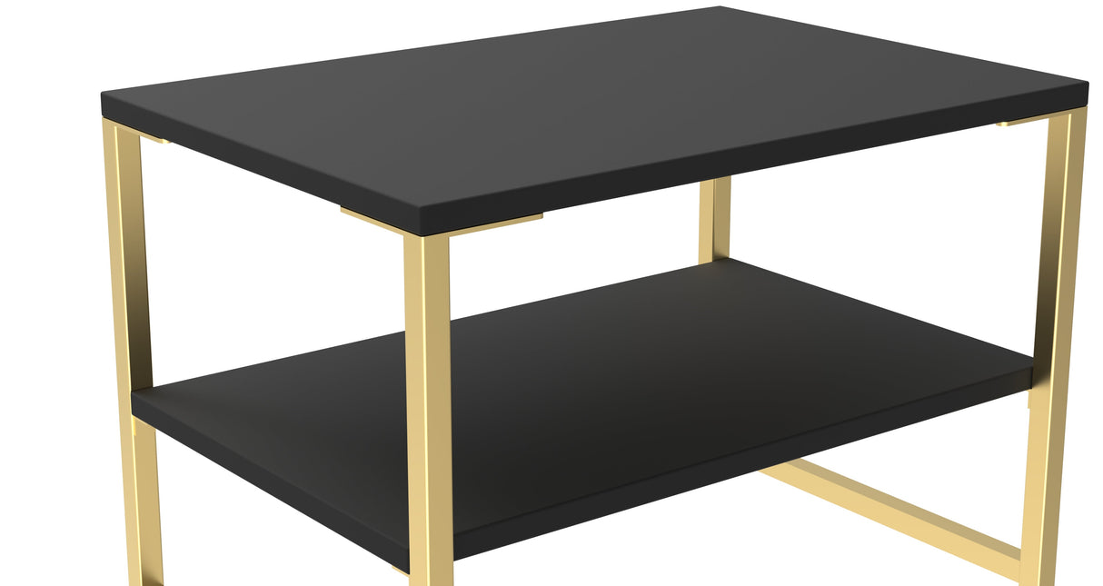 Diego Lamp Table with Gold Frame Legs - Welcome Furniture
