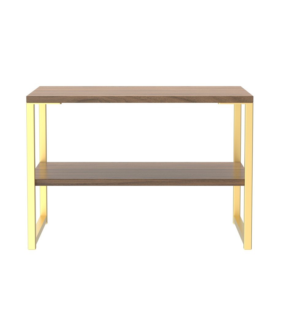 Diego Lamp Table with Gold Frame Legs - Welcome Furniture