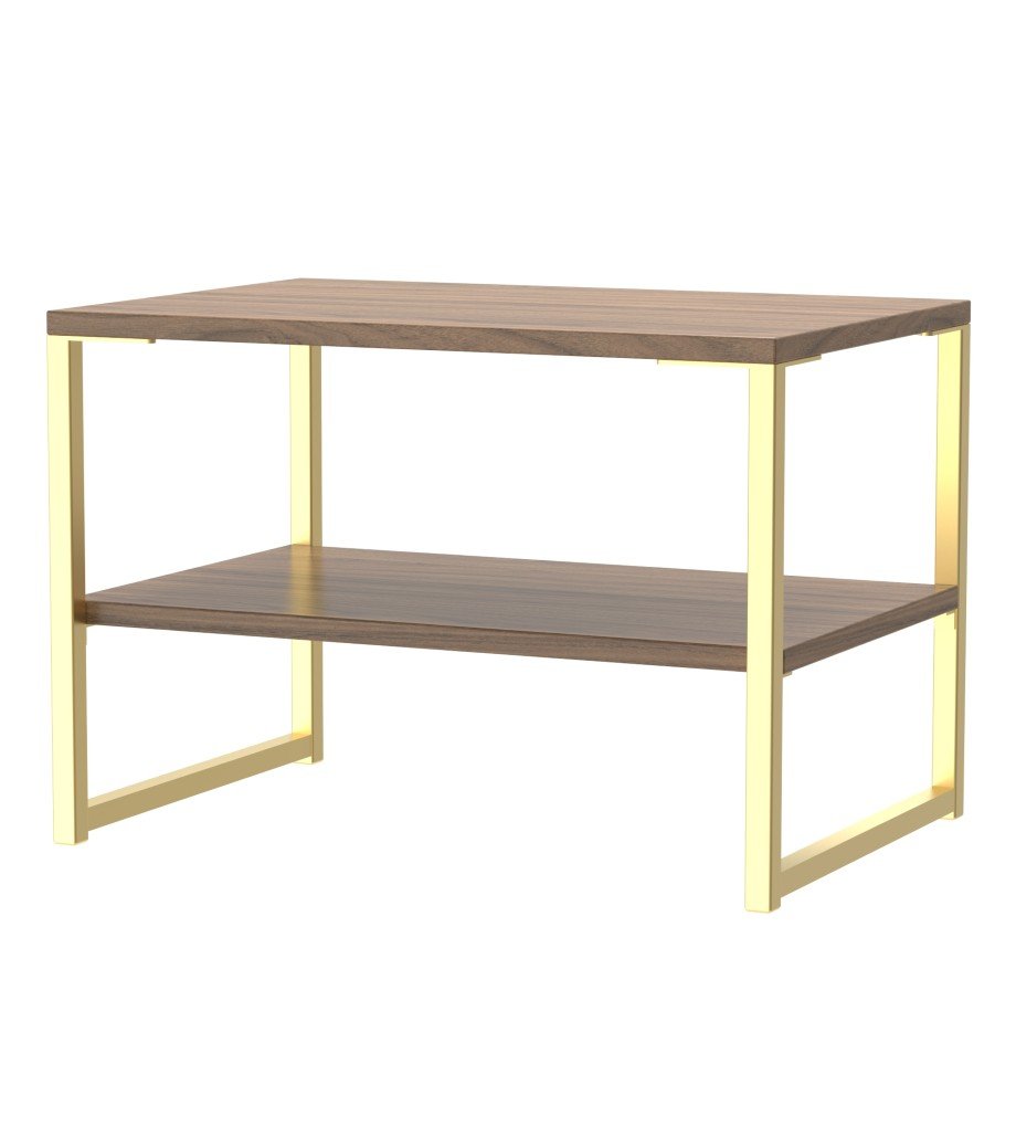 Diego Lamp Table with Gold Frame Legs - Welcome Furniture