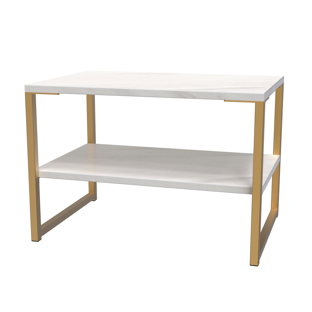 Diego Lamp Table with Gold Frame Legs - Welcome Furniture