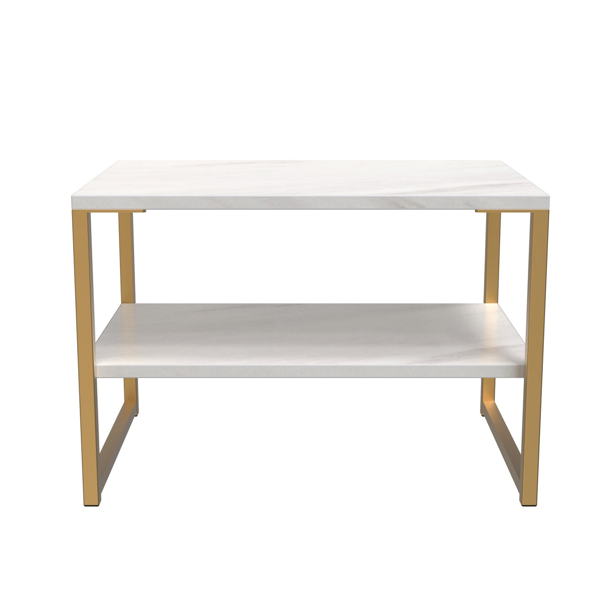 Diego Lamp Table with Gold Frame Legs - Welcome Furniture