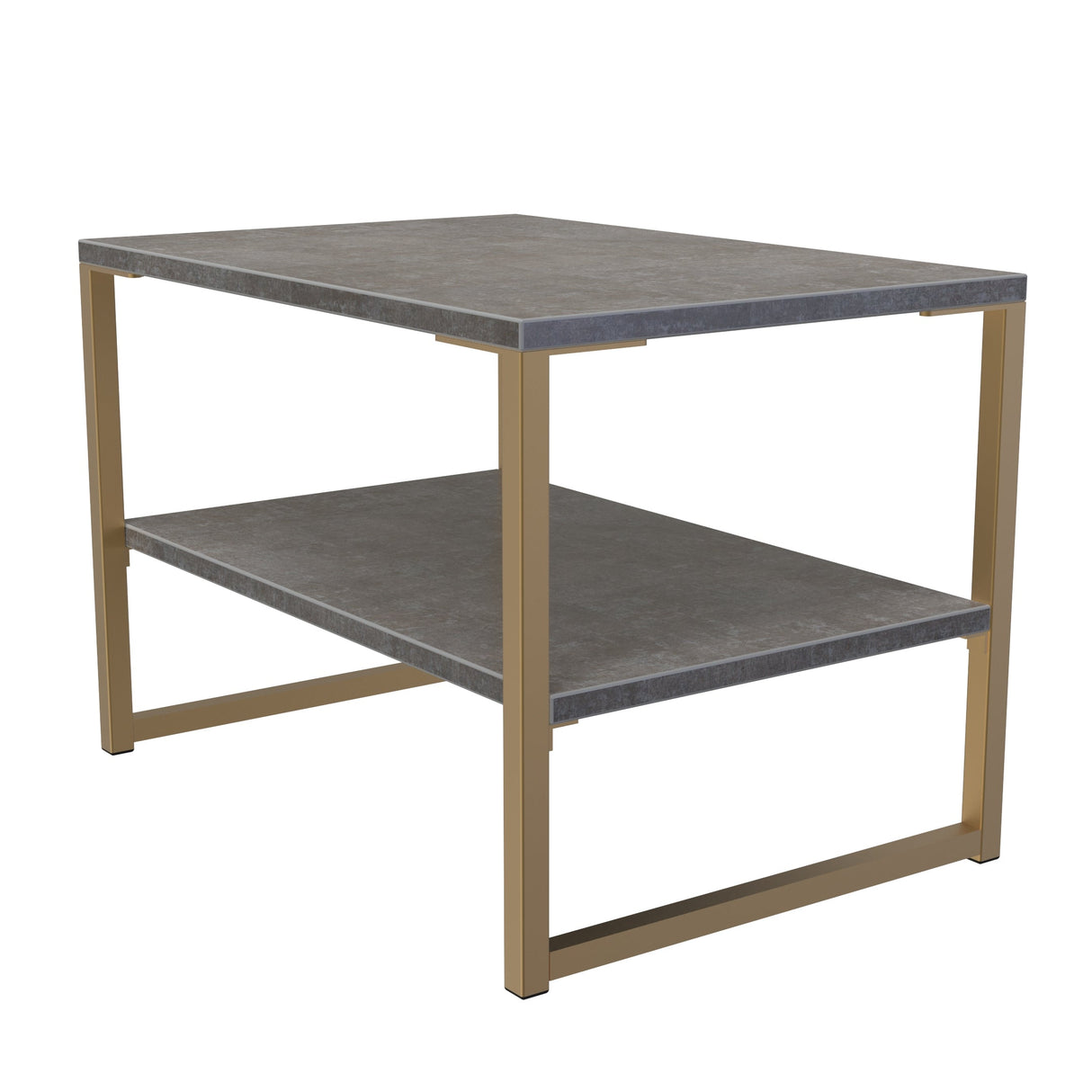 Diego Lamp Table with Gold Frame Legs - Welcome Furniture