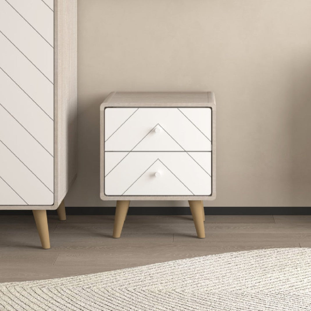 Dixie 2 Drawer Bedside - Seconique