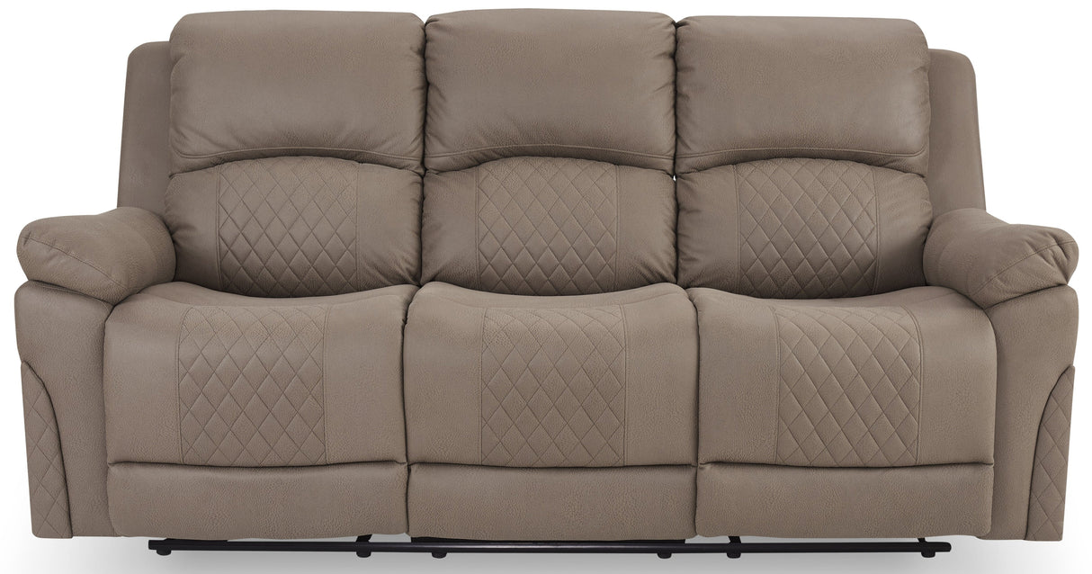 Doran Air Leather Console Manual Recliner 3 Seater Sofa - TGC