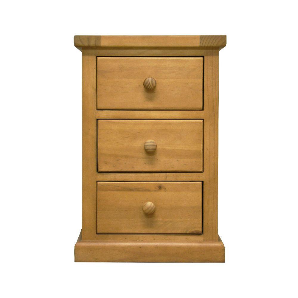 Verde Large 3 Drawer Bedside