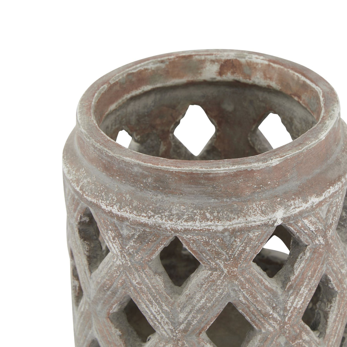 Siena Lattice Ceramic Lantern