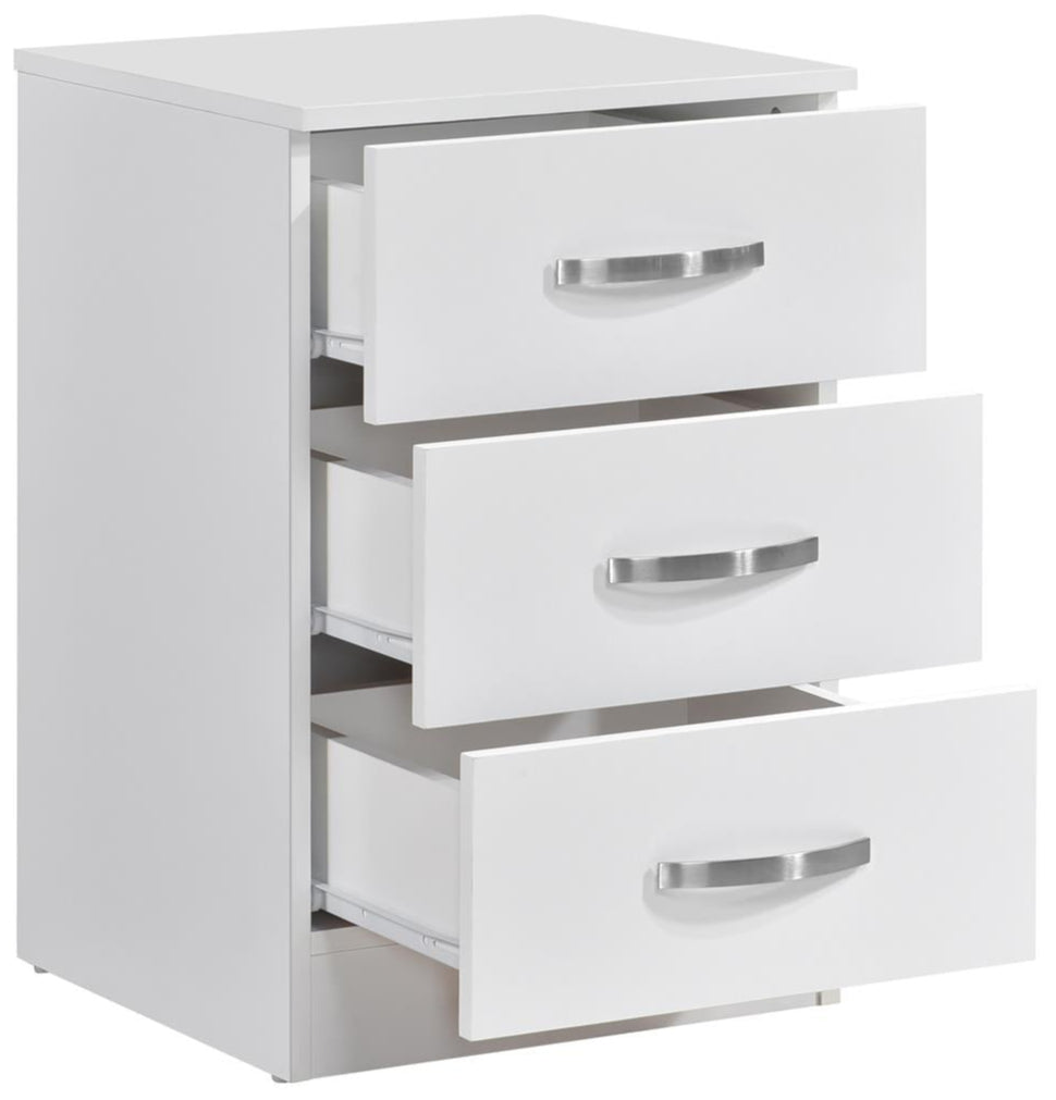 Paddington 3 Drawer Bedside Table