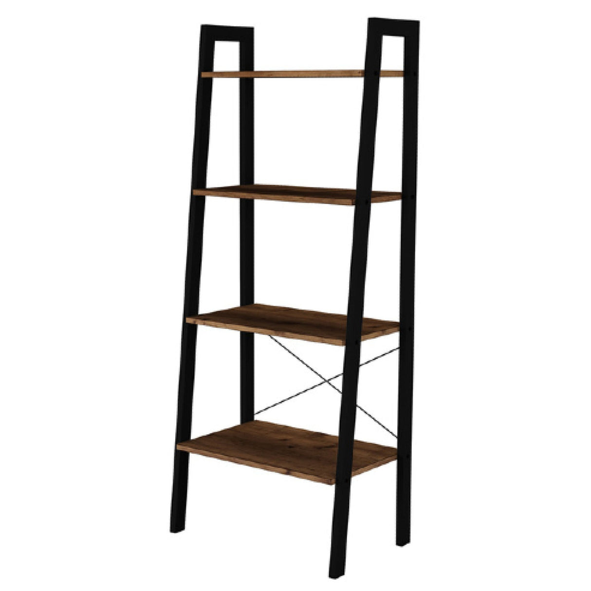 Ealing Rustic Industrial 4 Tier Bookcase - LPD