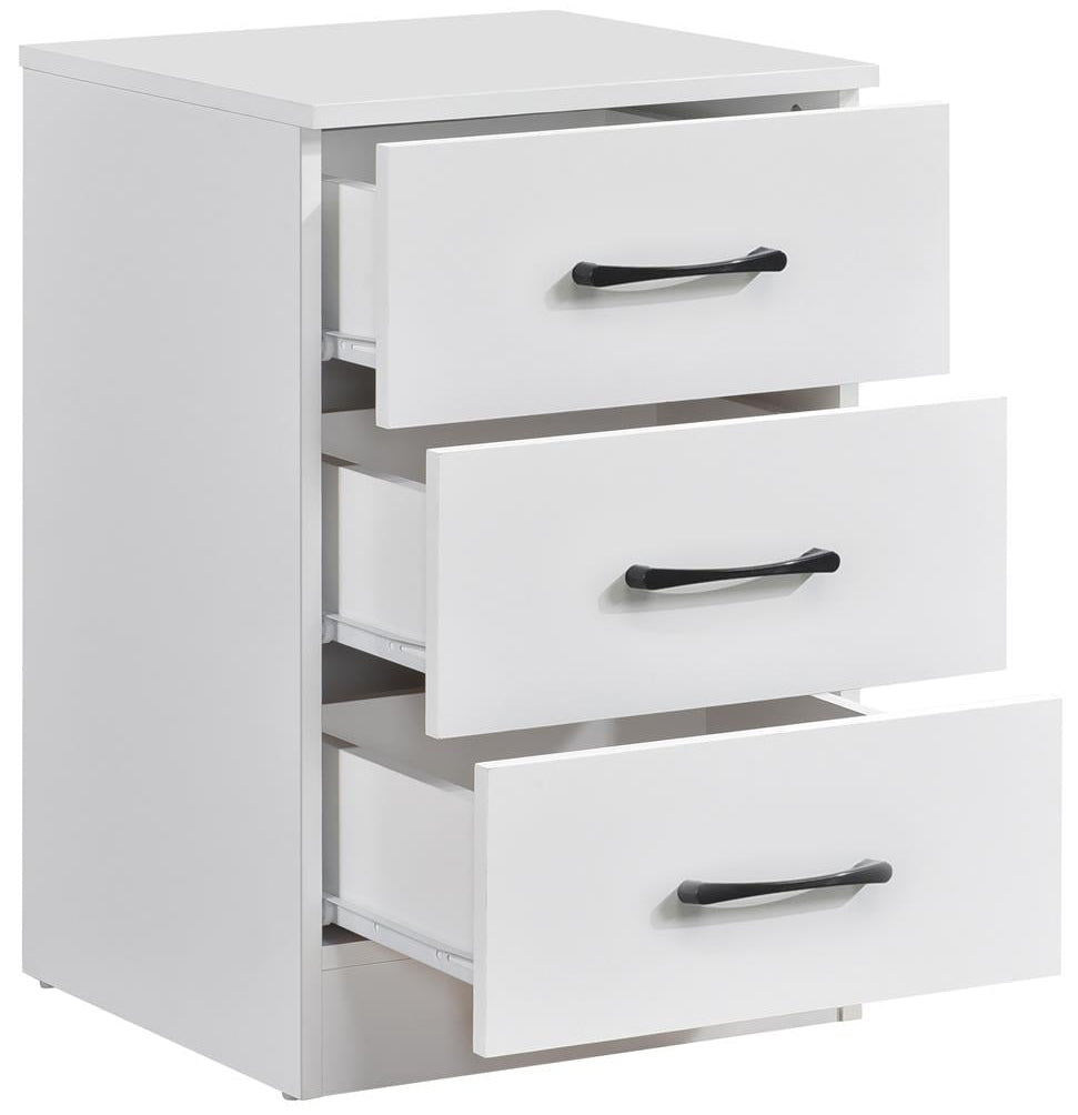 Paddington 3 Drawer Bedside Table