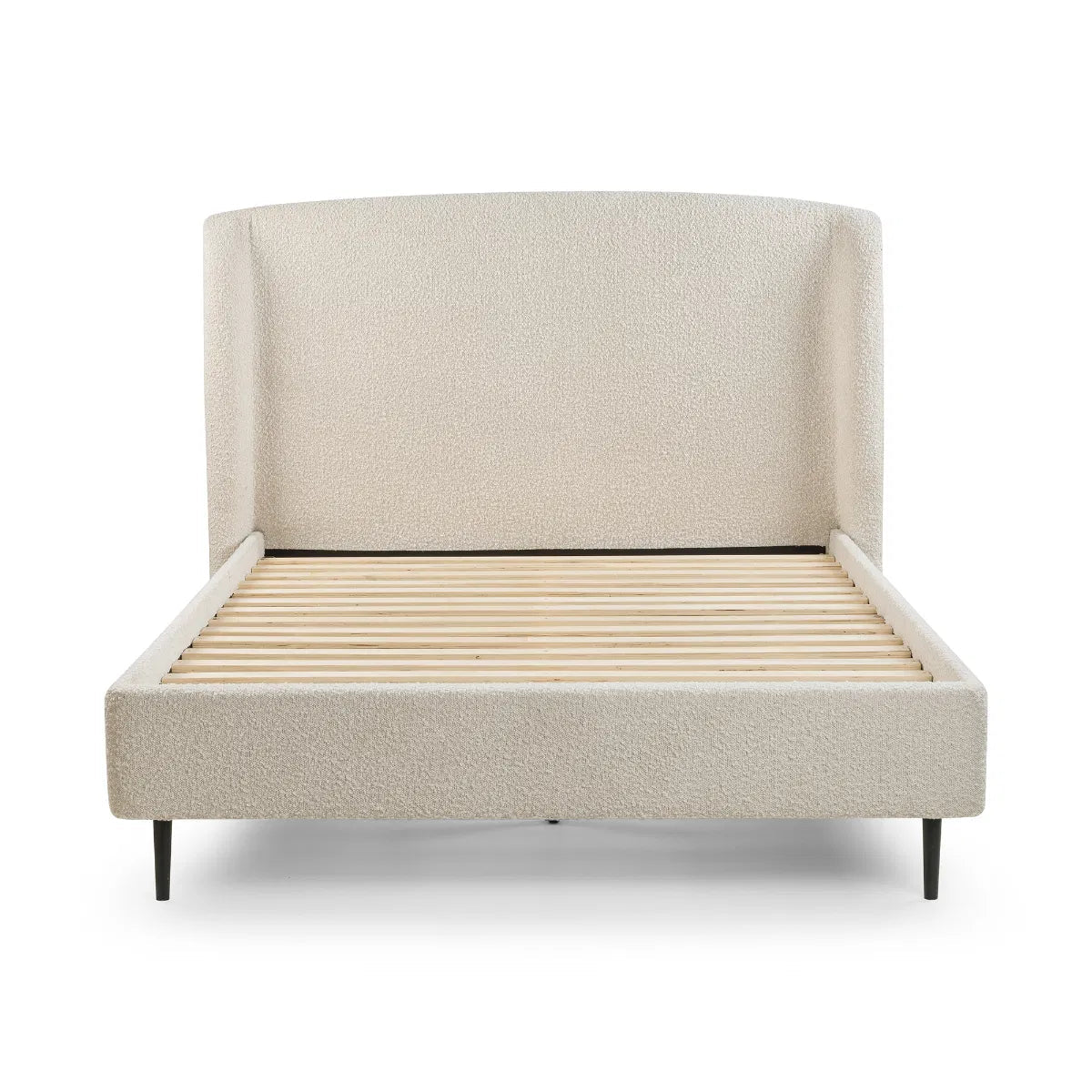 Eden Boucle Bed Frame with Curved Headboard - Julian Bowen