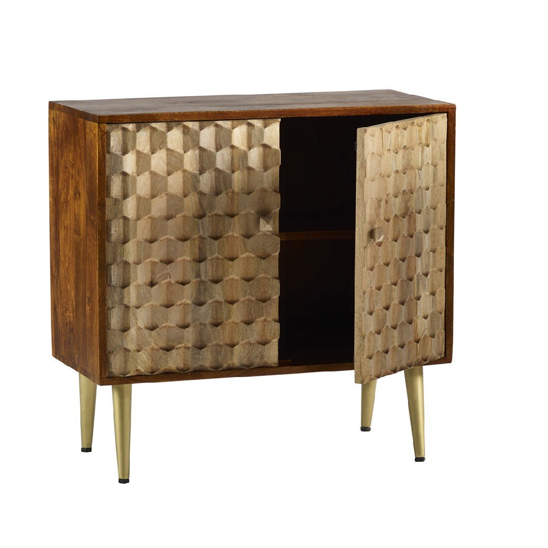 Edison 2 Door Sideboard with Gold Legs - Indian Hub