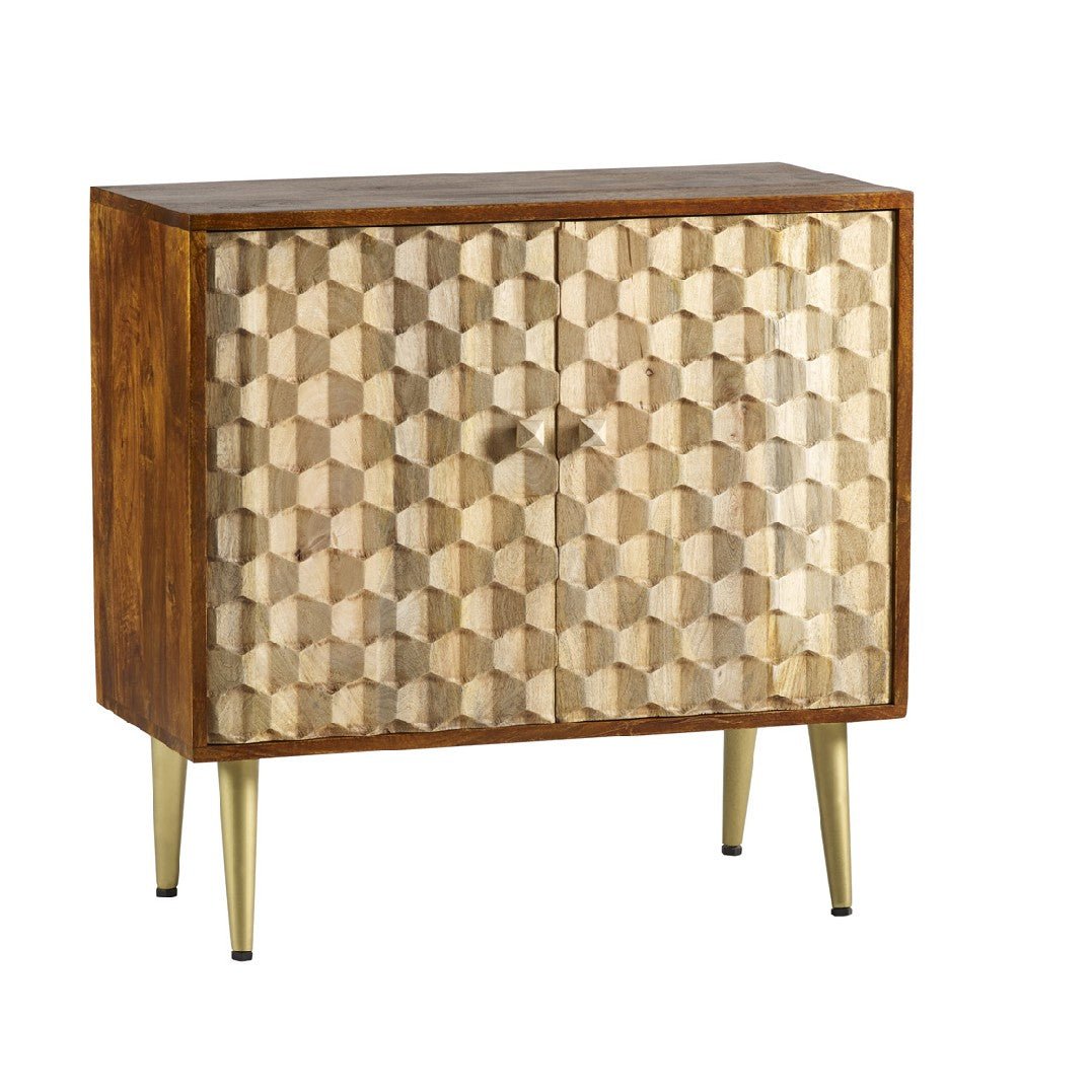 Edison 2 Door Sideboard with Gold Legs - Indian Hub