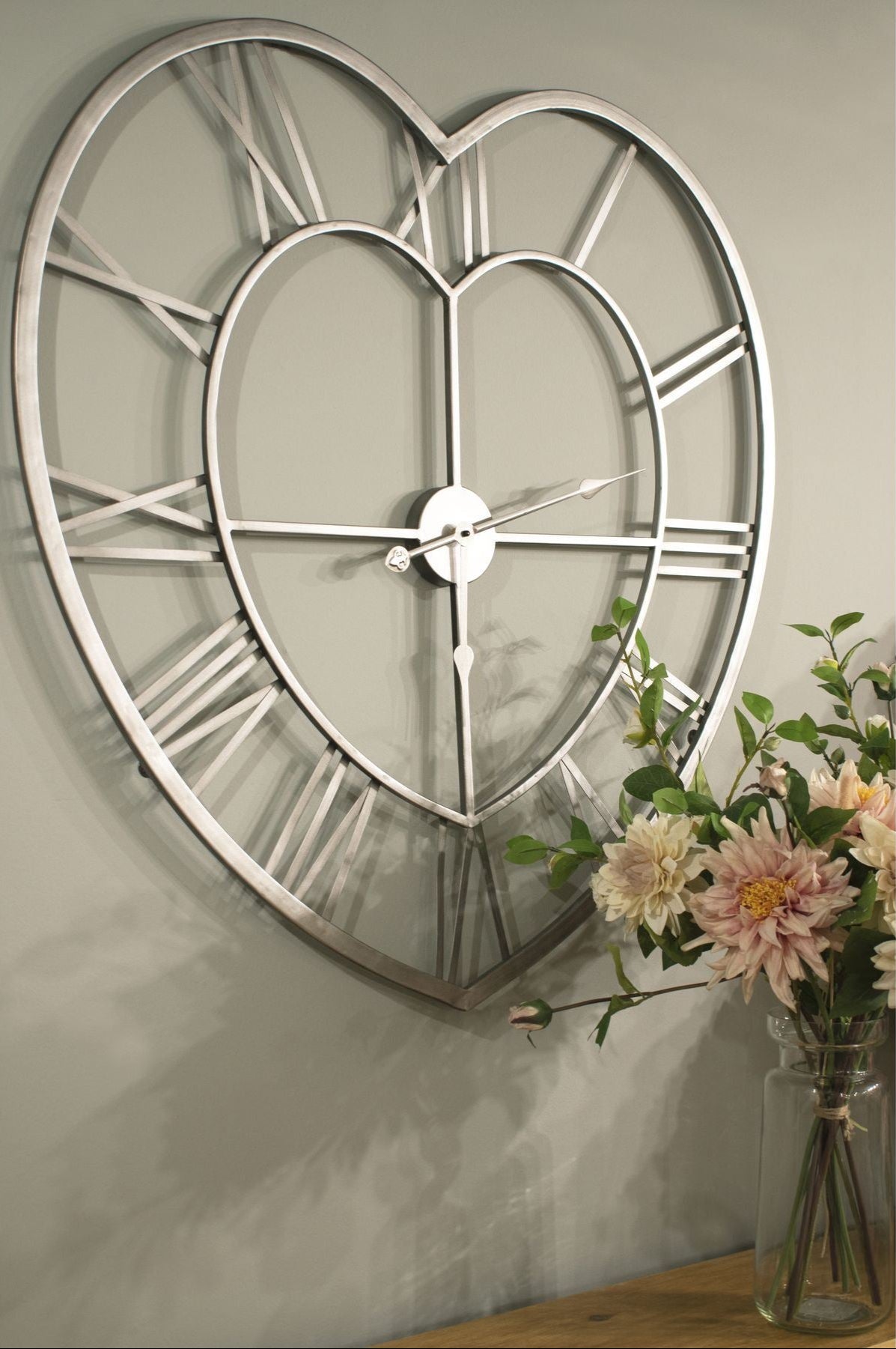 Heart Shaped Skeleton Wall Clock