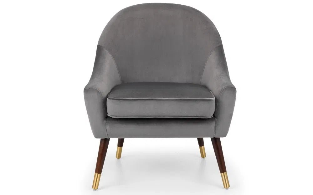 Elliot Velvet Arm Chair - Julian Bowen