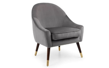 Elliot Velvet Arm Chair - Julian Bowen