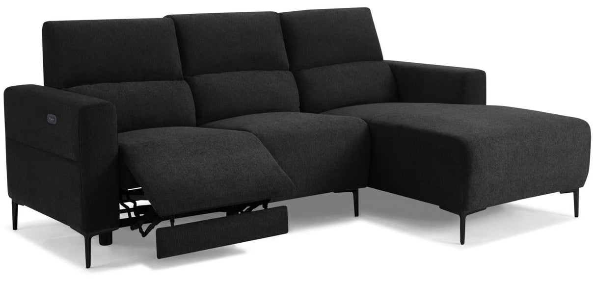 Emma 3 Seater Right Hand Chaise Recliner Sofa - TGC