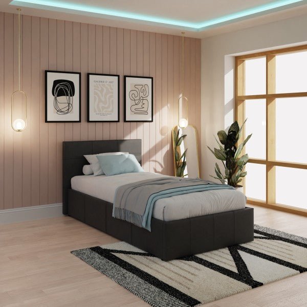 End Lift Ottoman Bed Faux Leather - GFW