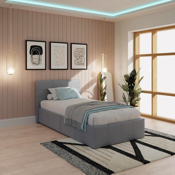 End Lift Ottoman Bed Faux Leather - GFW