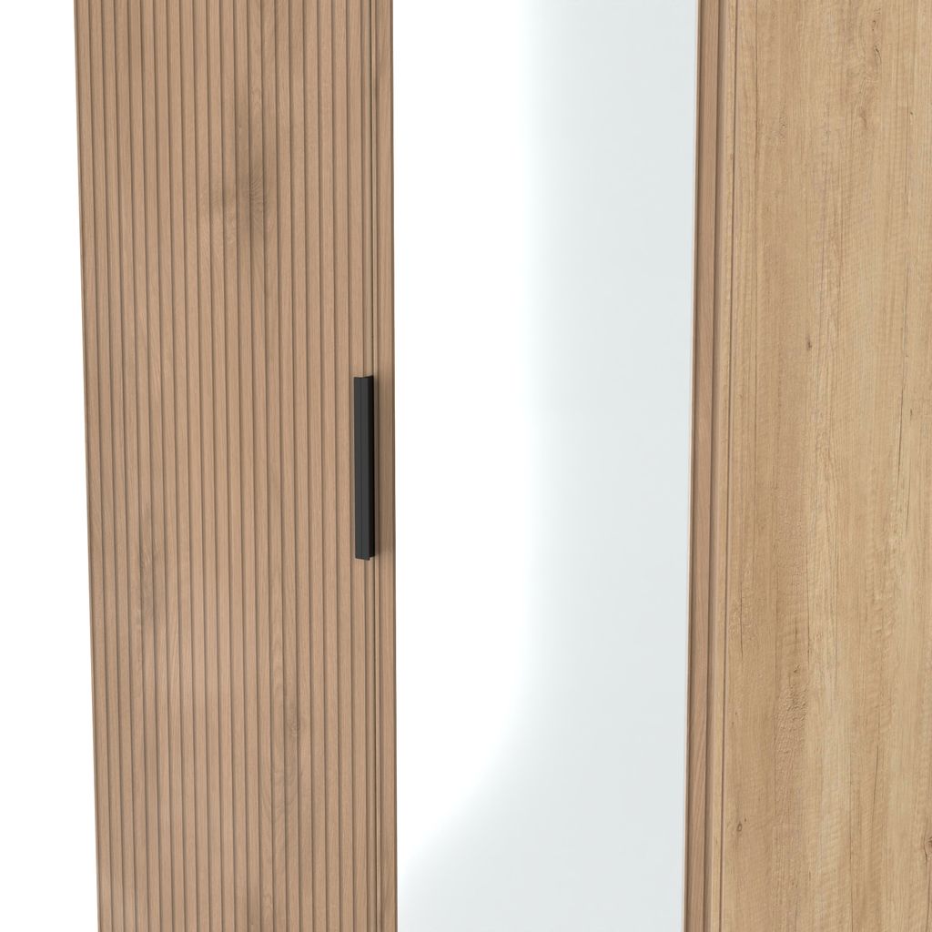 Java Tall Mirrored 2 Drawer 2 Door Double Wardrobe