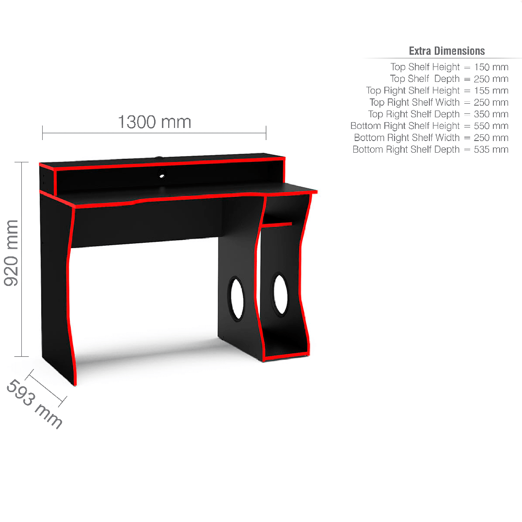 Enzo Gaming Computer Desk - Birlea