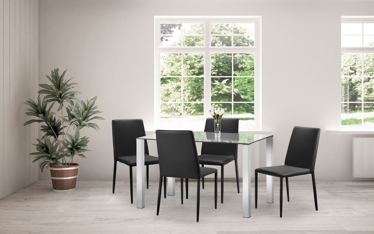 Enzo Glass Dining Table - Julian Bowen