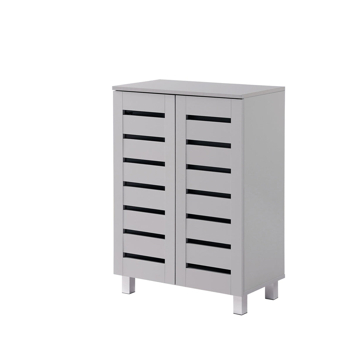 Euston Modern 2 Door Shoe Storage Cabinet - Swish Furniture
