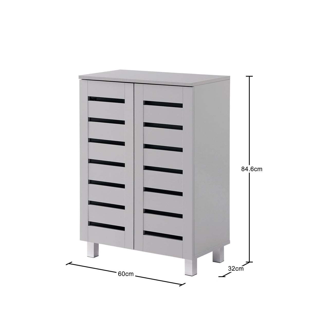 Euston Modern 2 Door Shoe Storage Cabinet - Swish Furniture