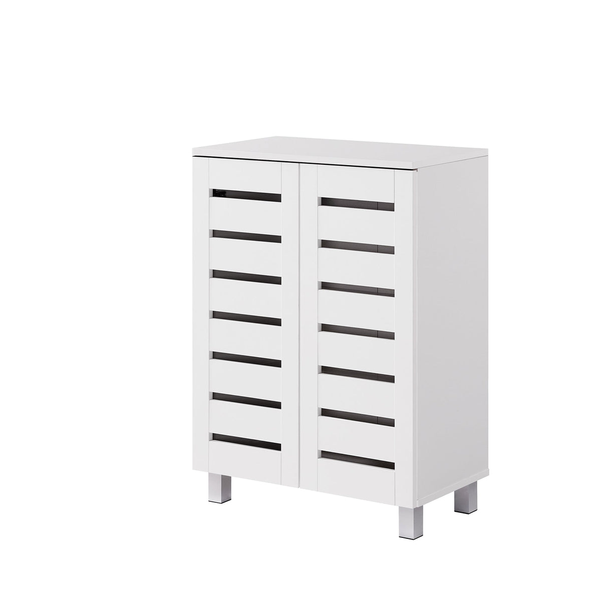 Euston Modern 2 Door Shoe Storage Cabinet - Swish Furniture