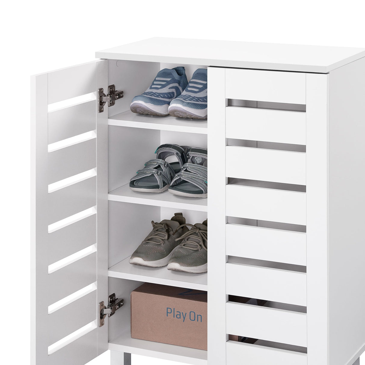 Euston Modern 2 Door Shoe Storage Cabinet - Swish Furniture