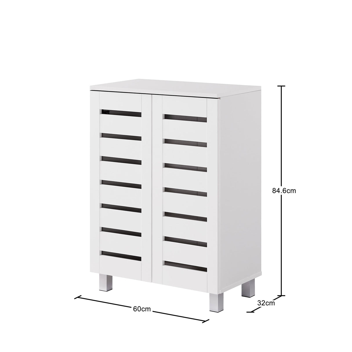 Euston Modern 2 Door Shoe Storage Cabinet - Swish Furniture