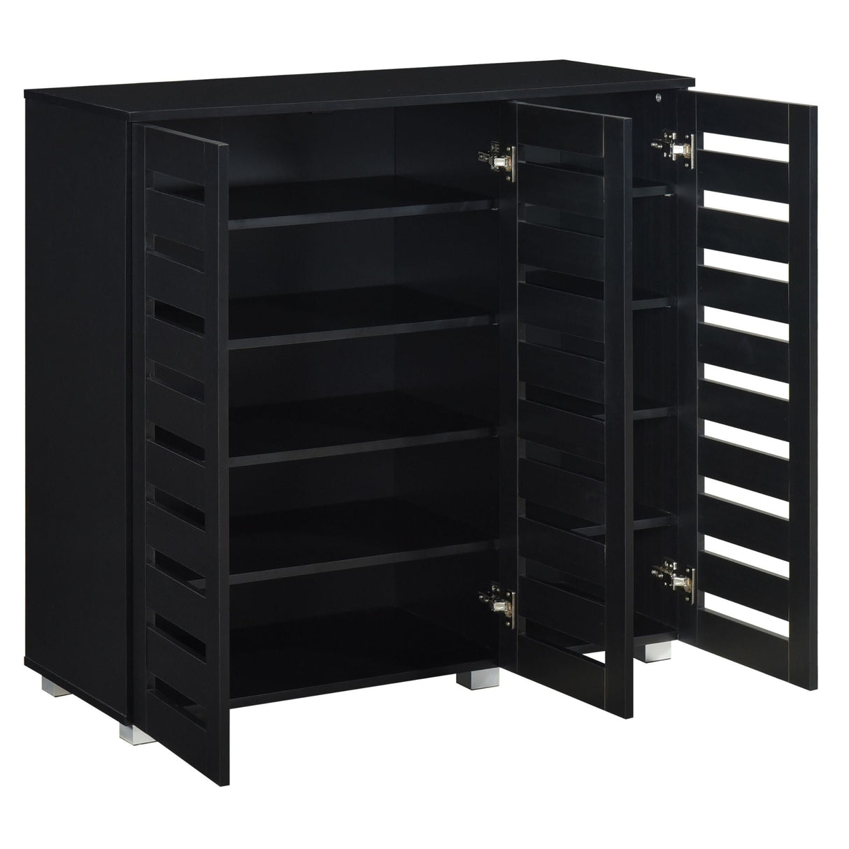 Euston Modern 3 Door Shoe Storage Cabinet - Swish Furniture